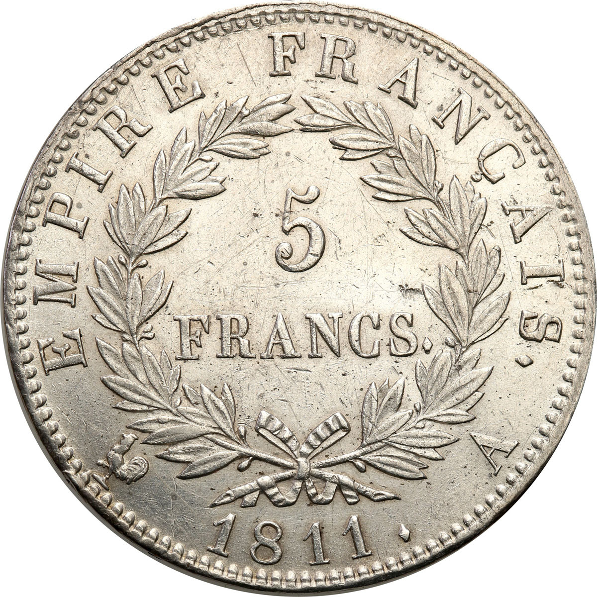 Francja, Napoleon Bonaparte. 5 franków 1811 A, Paryż